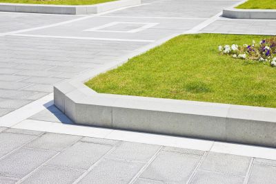 Landscape with Concrete Curbings
